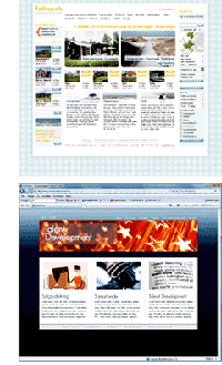 screendumps af webdesign